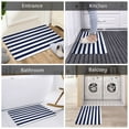 thumbnail image 5 of Xecao Navy Blue And White Stripes Pattern Bald Eagle Print Flannel Mat: Non-Slip, 16x24in, Ideal for Kitchen, Bedroom, Bath & Living Room, 5 of 7