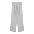 thumbnail image 4 of Liquidation de Pantalons pour Femmes! Pantalons en Lin à Rayures pour Femmes, Décontractés, à Jambe Grand, Pantalons Raccourcis, Coton et Lin, Taille Élastique, Légers, Pantalons d'Été, 4 of 6