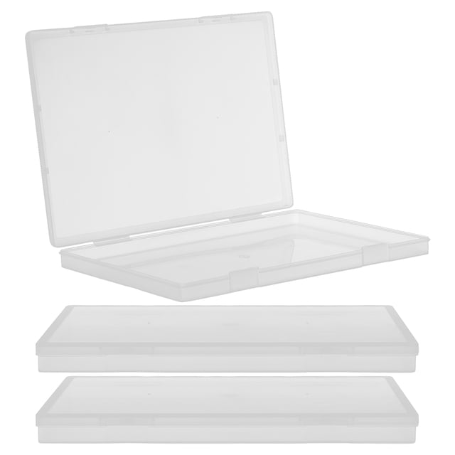 GOOHOCHY Caja organizadora de herramientas de 3 piezas, organizador de tornillos, caja de almacenamiento transparente, contenedor de almacenamiento reutilizable de plástico multiusos.