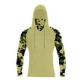 thumbnail image 3 of Mlqidk Men's Lightweight UPF 50+ Shirt Cooling Spf Fishing Shirts Long Sleeve with Hood Shirts Quick-Dry Sun Camo Hoodie with Face Mask Green L, 3 of 3