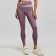 thumbnail image 2 of WAYUTE Women's Leggings High Waisted Split Panel Push up Design Athleisure Stretchy Fit Sports Gym Fitness L, 2 of 5