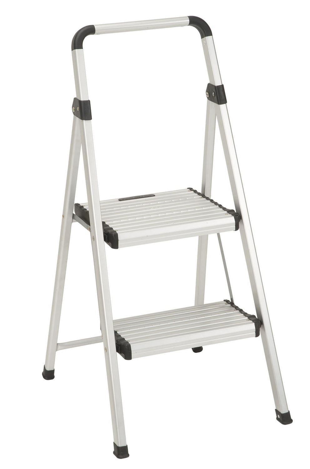 COSCO Lite Solutions 2 step Aluminum Step Stool (Aluminum and Black, 8ft 2in Max Reach), Step Stools