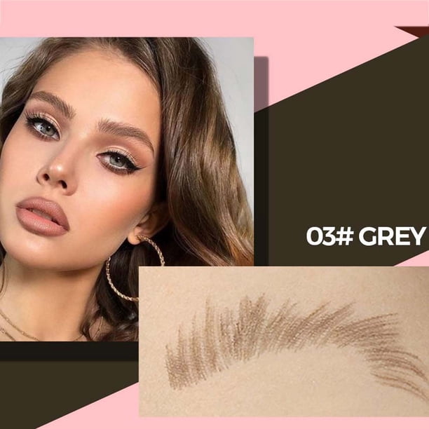 Lápiz de cejas resistente al agua con punta fina 0,6 ml - Maquillaje de cejas de aspecto natural de larga duración - Lápiz de cejas líquido a prueba de manchas para trazos precisos como el cabello