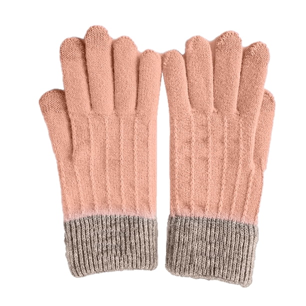 Guantes mágicos térmicos elásticos con pantalla táctil de invierno, tejidos de lana cálida y forrados con vellón grueso