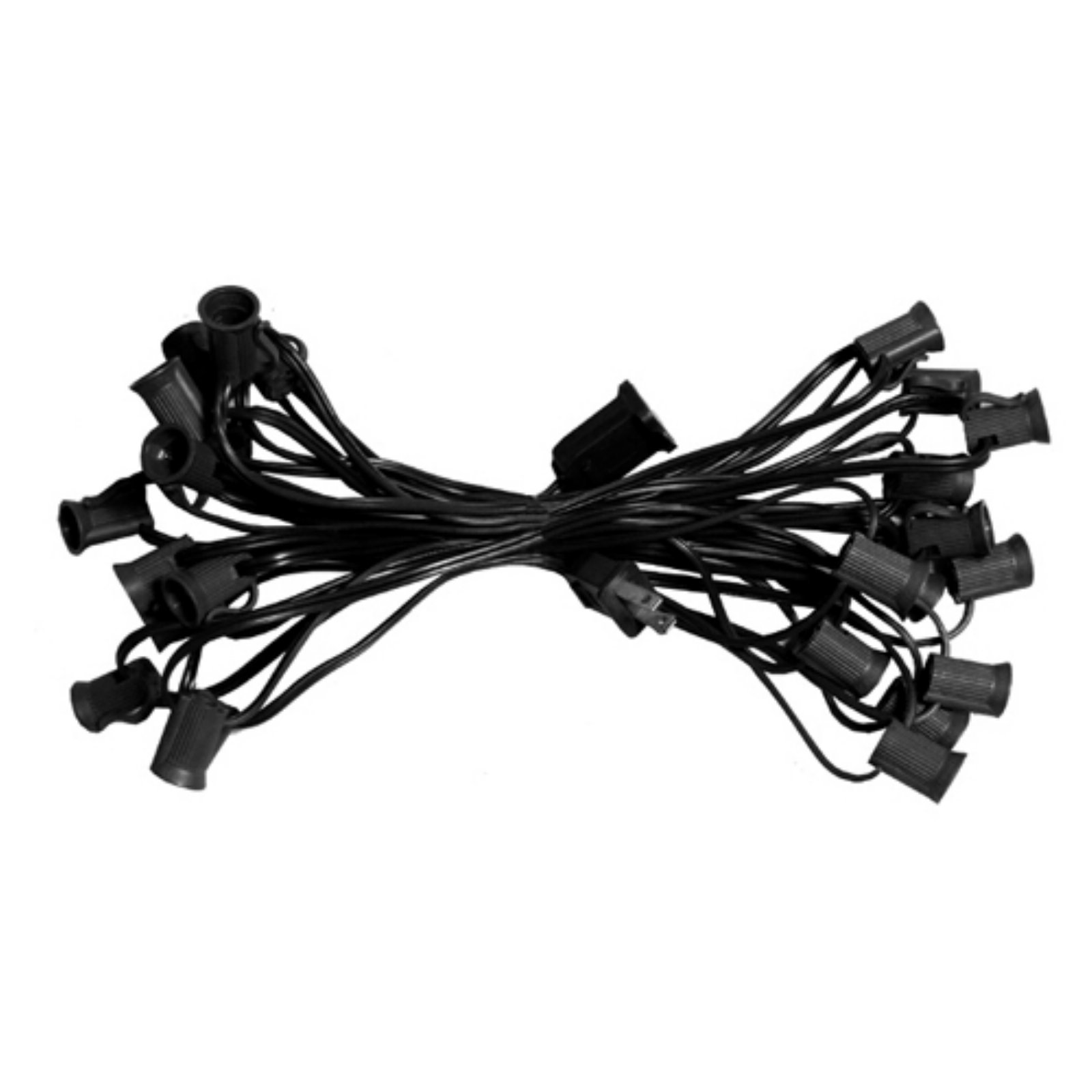Northlight 25 ft. Commercial C9 Christmas Light Socket Set 18 Gauge 12