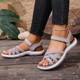 thumbnail image 5 of Dakaela Summer Sandals for Women Orthopedic Strappy Hiking Walking Shoes with Arch Support Comfortable Casual Slip on Sandal Size 6.5, 5 of 9