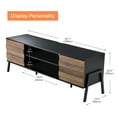 thumbnail image 6 of Wampat Mid Century TV Stand for TVs up to 65", Wood Entertainment Center Modern TV Console, Black/Brown, 6 of 6