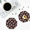 thumbnail image 4 of Vsdgher Popcorn Print Leather Coasters for Drinks, Durable Drink Coasters 4 Set for Tabletop Protection, Luxurious Home Décor and Housewarming Gift-Octagon, 4 of 6