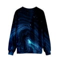 thumbnail image 3 of TWZH Women Textures 3D Graphic Print Crew Neck Loose Sweatshirt Top, 3 of 3