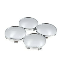 Unique Bargains 4Pcs 68mm Dia 5 Lugs Car Vehicle Tire Wheel Center Hub Caps Cover Silver Tone