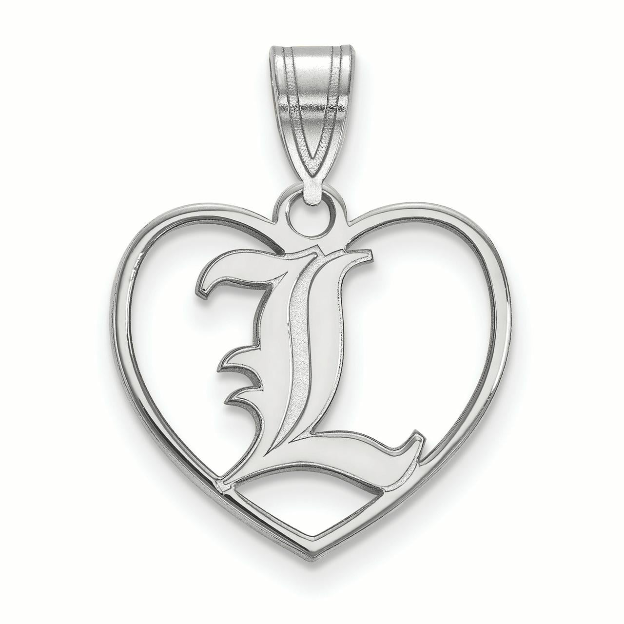 925 Sterling Silver Rhodium-plated Laser-cut East Carolina University Small Circle Pendant