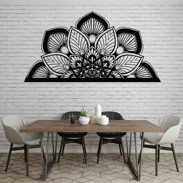 Mandala Art Metal Wall For Home And Outside Mounted Geometric Decor Drop Shadow 3d Effect Decoration Living Room Bedroom Com - Metal Wall Decorations For Outside