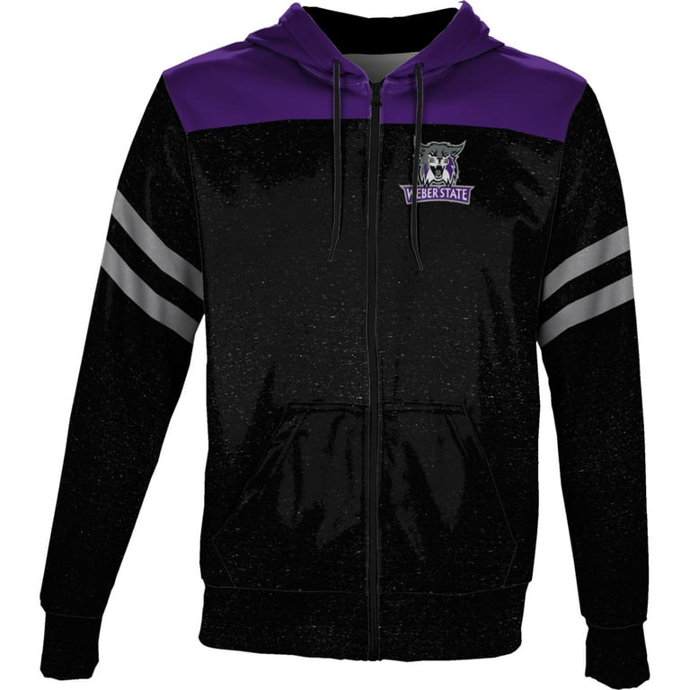 Men's Black Weber State Wildcats Full-Zip Hoodie