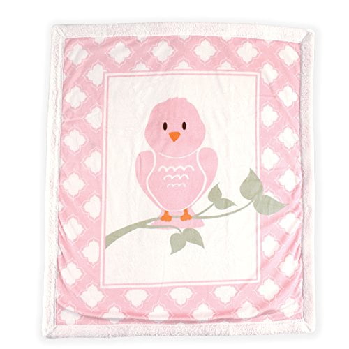 luvable friends baby boys' and girls' blanket with sherpa backing