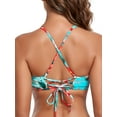 thumbnail image 6 of RELLECIGA Women's Strappy Longline Triangle Bikini Top (XX-Large, Blue Floral), 6 of 12