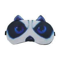 Unique Bargains 1 Pc Portable Dog Sleep Mask for Hotel Black White Fleece