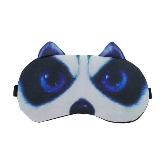 Unique Bargains 1 Pc Portable Dog Sleep Mask for Hotel Black White Fleece