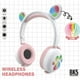 thumbnail image 3 of Auriculares inalámbricos RGB tres LED para Orejeras cómodas plegables con micrófono 15H Tiempo de para tableta TV Niñas Blanco rosa, 3 of 10