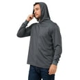 thumbnail image 3 of ProtectX High Visibility Sun Protection Lightweight Long Sleeve Hoodie, UPF 50+ Quick-Dry, SPF UV Shirt, Active Wear - Dark Grey, XX-Large, 3 of 10