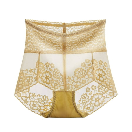 Generic Womens Sexy Underwear Lace Panties High Waisted Plus Size Ladies Brief for Women