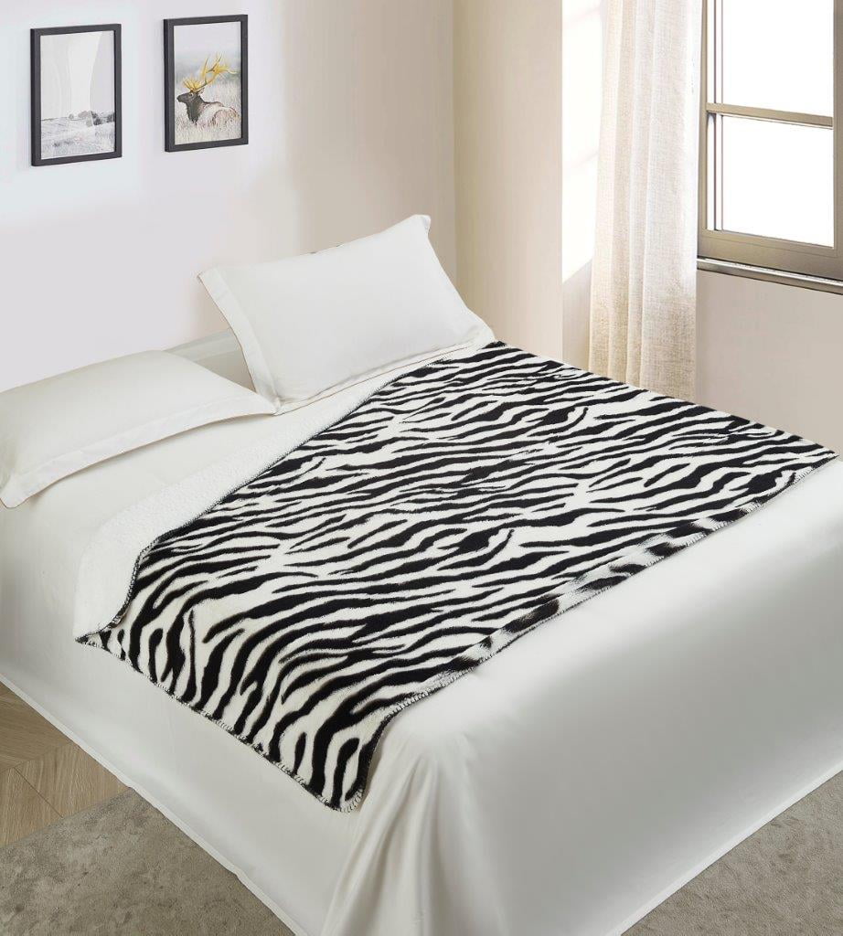 Regal Comfort Faux Fur Sherpa Throw Blanket 50"x70" Soft & Plush, Warm & Fuzzy Oversized