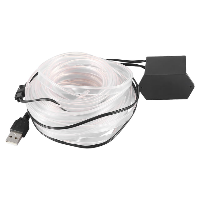 10 Metros/33pies USB EL Cable Cadena Tira Blanco Fría Luz Juego para Coche