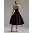 thumbnail image 4 of Vestido BELLA BARNETT Corsé negro elegante plisado para mujer, 4 of 5