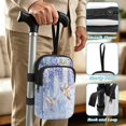 thumbnail image 5 of COEQINE Large Capacity Forearm Crutch Bag for Seniors Hummingbird Wisteria Elbow Crutch Attachment, Zipper Pouch, 2 Pockets, Lightweight, for Walking Cane & Hiking Stick, 5 of 7