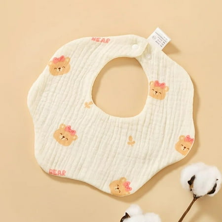 Cotton Gauze Baby Bib Babies Accessories Newborn Baby Apron Feeding Bib 6 Layer Muslin Burp Cloths Kids Saliva Towel New Born style 12