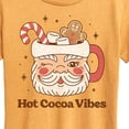 thumbnail image 3 of Instant Message - Hot Cocoa Vibes Retro Santa Mug - Women's Short Sleeve Graphic T-Shirt, 3 of 7