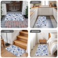 thumbnail image 5 of White Blue Spring Floral Door Mat Indoor Outdoor, Summer Botanical Hummingbird Non Slip Welcome Mat with Rubber Backing, Absorbent Fabric Front Door Mats Entryway Rug for Home Patio Entrance 16"x24", 5 of 8