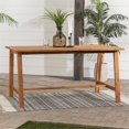 thumbnail image 2 of Vincent 60" Acacia Bois Chevron Table à Manger en Brun, 2 of 9