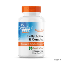 Doctor's Best Fully Active B Complex, Non-GMO, Gluten Free, Vegan, Soy Free, Supports Energy Production, 30 Veggie Caps