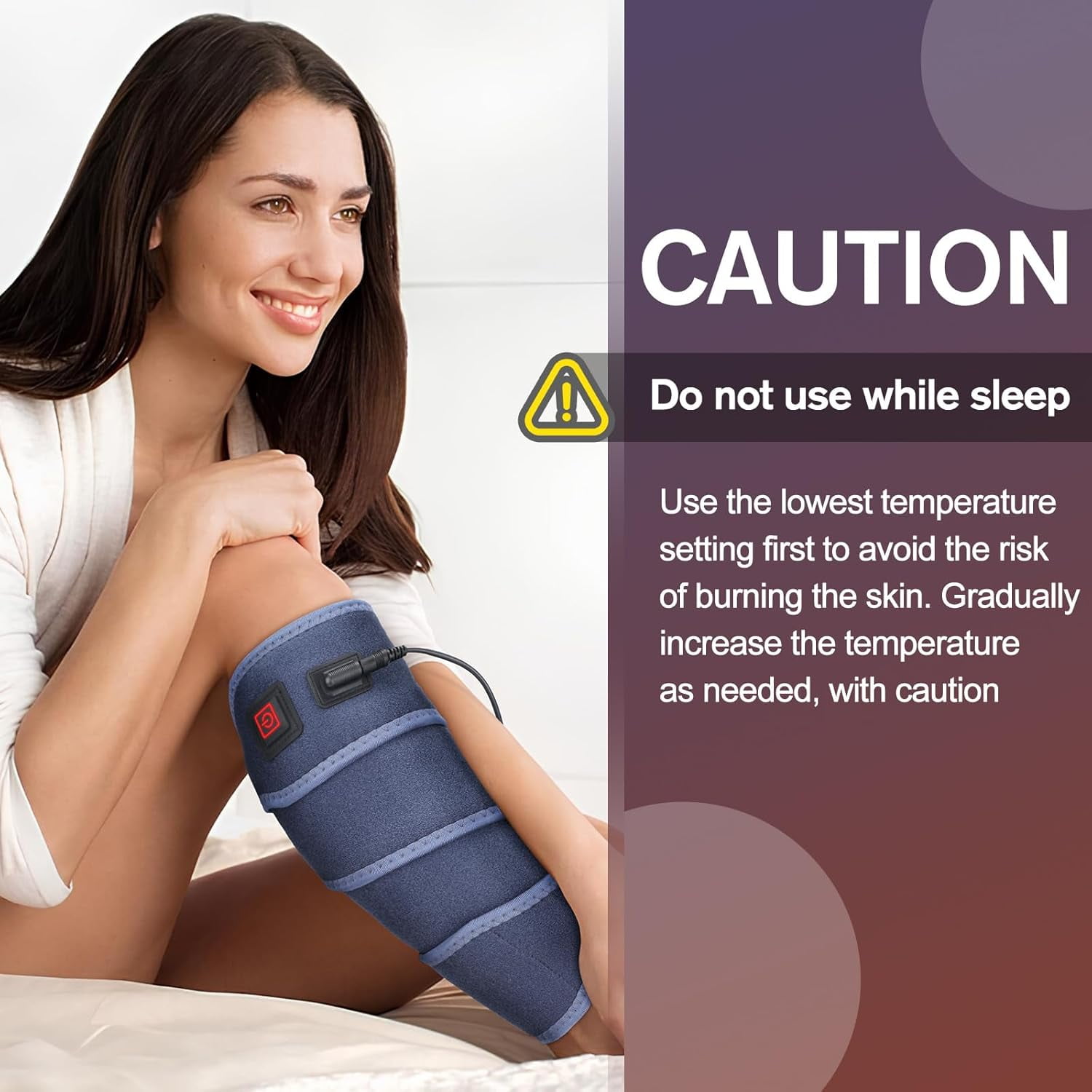 Heating Pad Wrap for Multiple Areas, 45x3.5in Extra Long Heated Arm Wrap, Portable Heat Brace for Wrist Elbows Arms Knee Ankle Leg, 3 Heat Settings All Around Body Warmer Heating Pad for Pain Relief