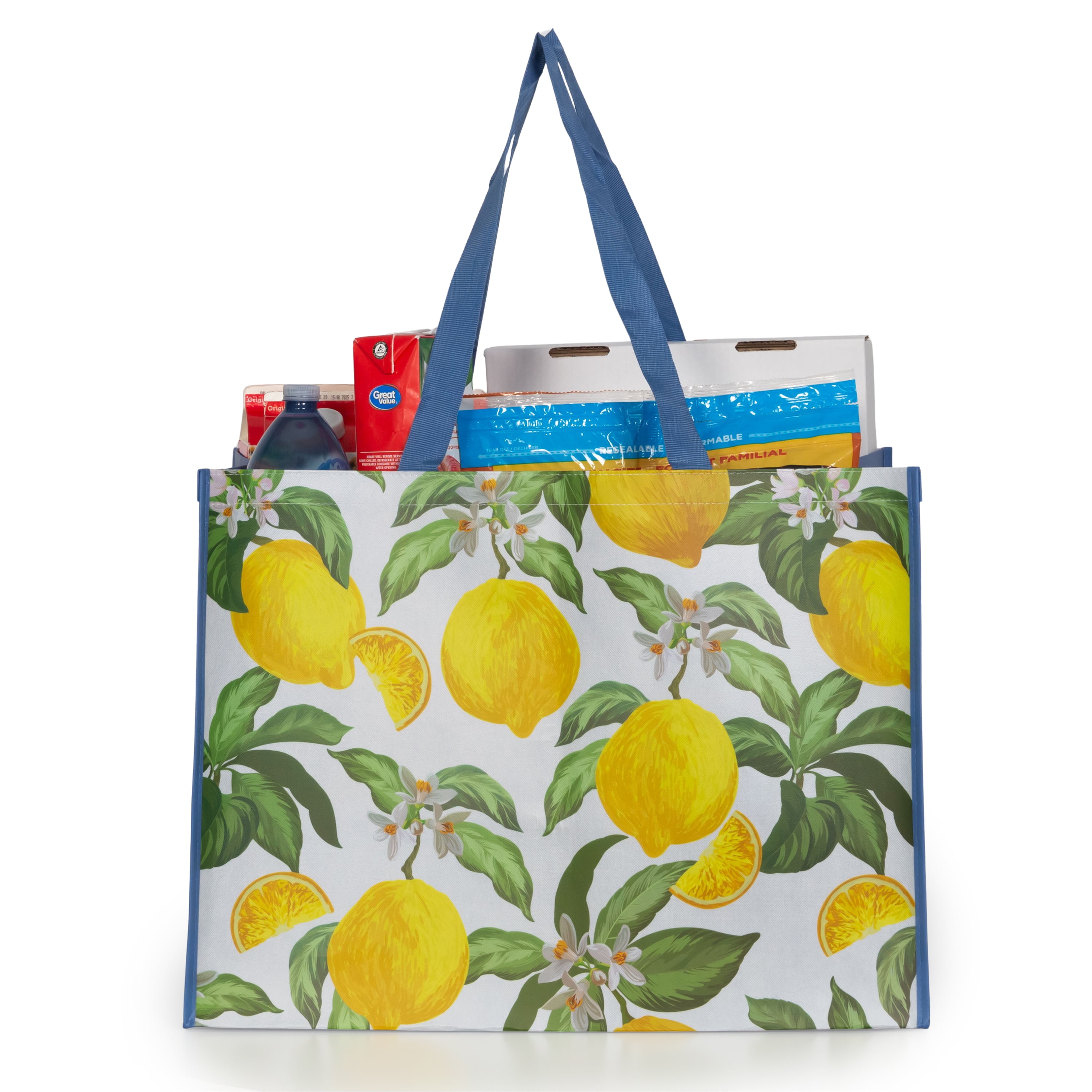 Sac d'Épicerie Réutilisable à grande capacité, Sac à Provisions Réutilisable à Doubles Poignées