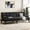 Black Velvet, variant on JAMFLY Futon Sofa Bed, 64" Small Futon Couch with Adjustable Backrest, 3-Angle Recliner, Detachable Armrests with Cup Holders for Small Spaces (Black Velvet)