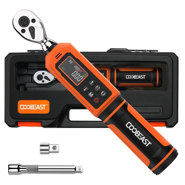Llave dinamométrica digital coobeast 1/4 Drive 0.45-30 Nm con zumbador