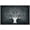 BLACK, variant on wall26 Framed Canvas Print Wall Art Dark Wood Panel Retro Vintage Forest Tree Silhouette Nature Wilderness Illustration Modern Art Farmhouse/Country for Living Room, Bedroom, Office - 16"x24&quo