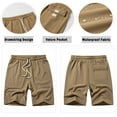 thumbnail image 3 of Vcansion Men's Casual Sports Short Running Quick Dry Shorts Elastic Waist with Pocket Dark Khaki 41-42, 3 of 6