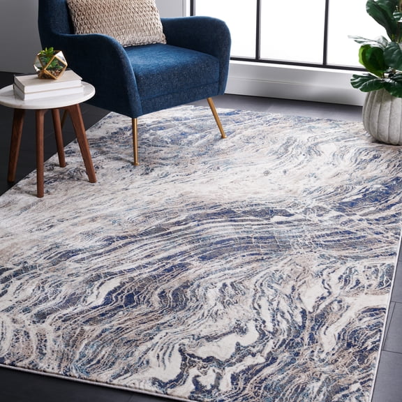 Safavieh Vogue Molly Abstract Area Rug, Blue/Ivory, 6'7" x 6'7" Square