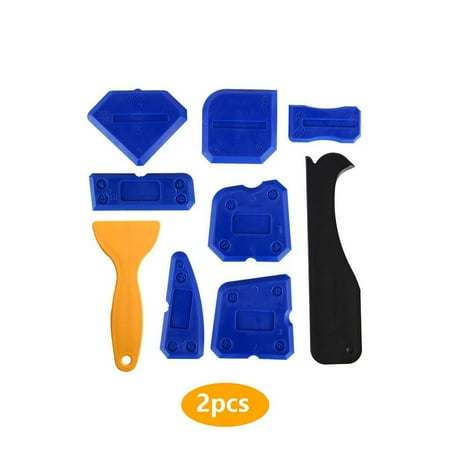 

2 Set 9pcs/Set Caulking Tool Kit Sealant Finishing Scratch Remover Tool Sealing Cleaning Scraper