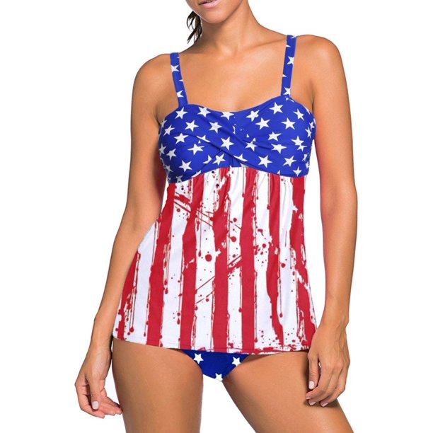 Xishao Traje de Baño para Mujer Dos Piezas Tankini con Tamaño S-3XL A-Estrellas CH A-Estrellas CH Xishao ropa