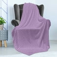 thumbnail image 4 of Art Nouveau Soft Flannel Fleece Blanket, Abstract Floral Classical Art Deco Pattern with Curvy Lines Minimalist Retro, Cozy Plush for Indoor and Outdoor Use, 50" x 70", Violet White, by Ambesonne, 4 of 5