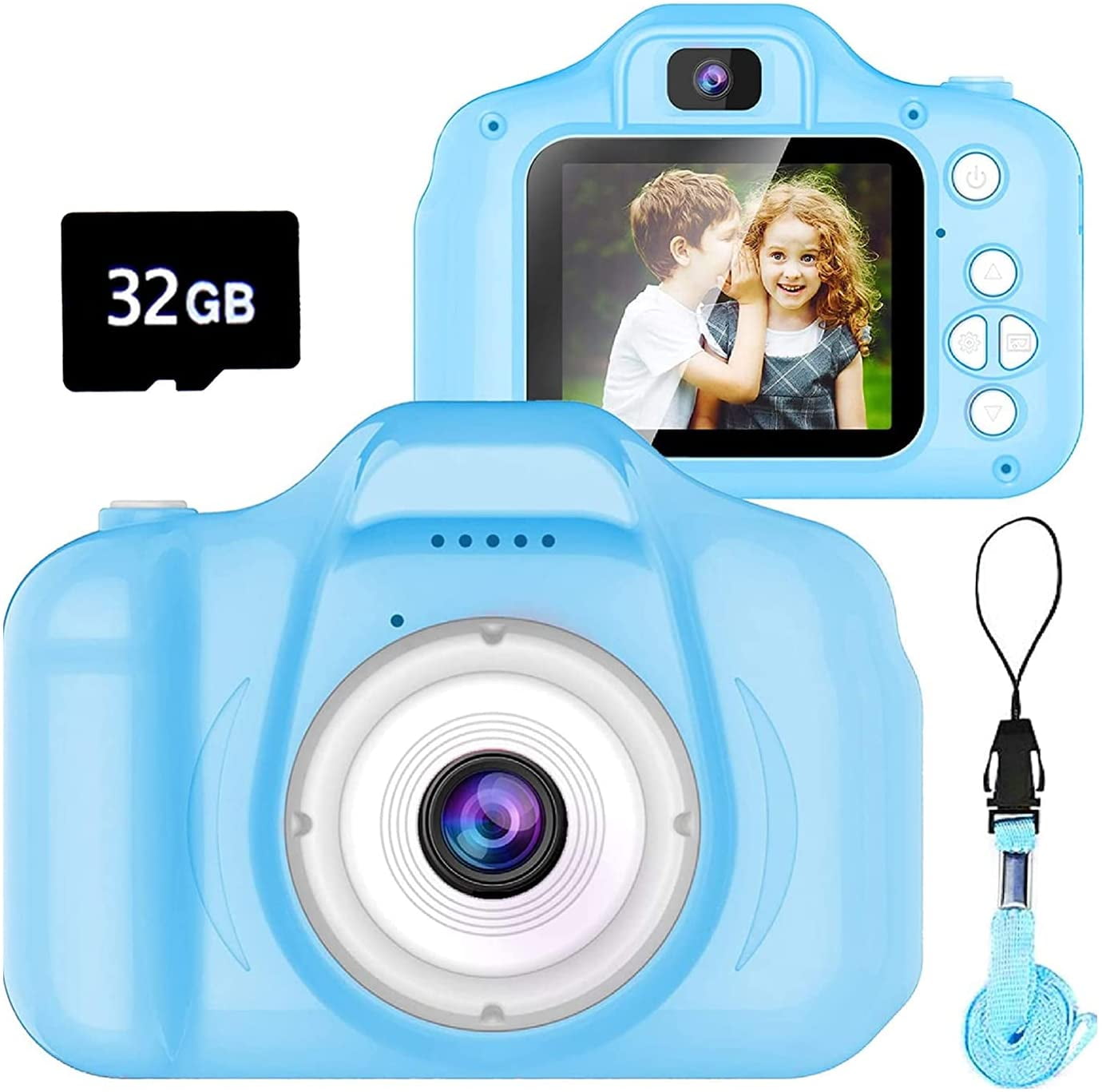 Kids Digital Selfie Camera Peradix Kids Camera with 32GB SD Card HD Digital Video Recorder Cameras Toys-2.0 1080P Best Birthday Gift for Toddlers Boys Girls Age 3 Year and up Blue 