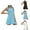 Blue, variant on Tennis Dress Golf Dresses for Women with Shorts and Pockets V Neck A Line Breathable Workout Dress Athletic Dresses