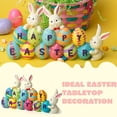 thumbnail image 4 of POINTERTECK Easter Bunny Carrots Resin Centerpiece Decor with The Word Spring Easter Resin Decoration Spring Tabletop Bunny & Egg Easter Figuring for Easter Home and Office Easter Tableto, 4 of 7
