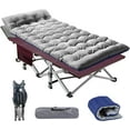 Slsy Folding Camping Cots for Adults, Double Layer 1200D Cot for