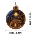 thumbnail image 2 of Glowing Christmas Story Ornament, Light‑Up Mini Holiday Scene, 3.1in Bethlehem Star Night Town Hanging Ball, Christmas Tree Decoration, Festive Keepsake Ornament for Mantel, Window & Home Decor, 2 of 7