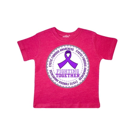 

Inktastic Fighting Together- Cystic Fibrosis Awareness purple ribbon Gift Toddler Boy or Toddler Girl T-Shirt