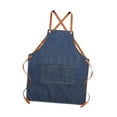 thumbnail image 1 of AMLESO Chef Apron Bibs Cooking Apron Denim Apron Cross Back for Hairdressing Cafes Bars Kids Apron, 1 of 8
